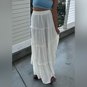Princess Polly White Maxi Skirt